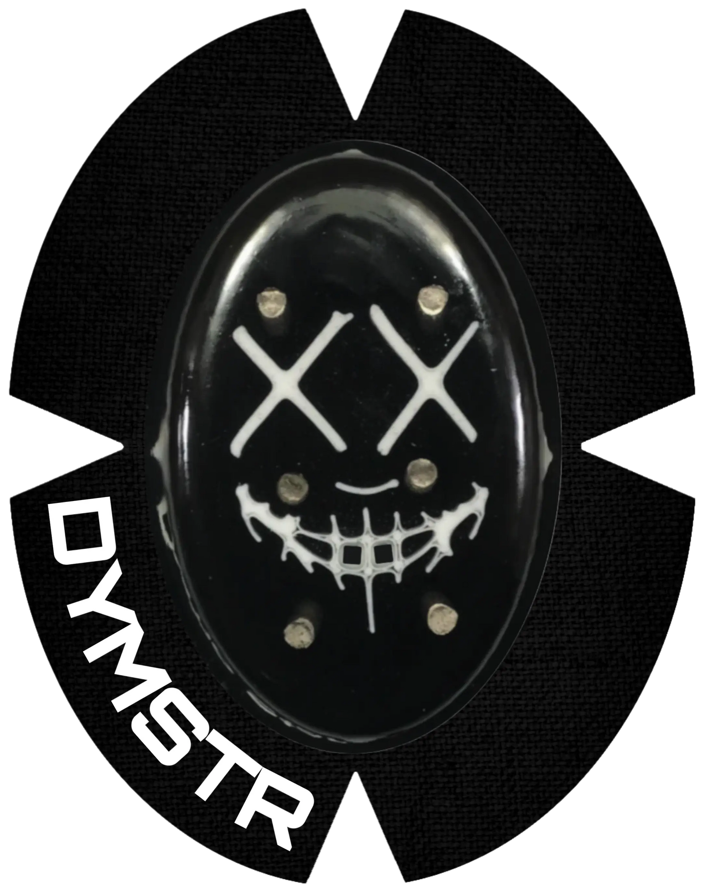 DymoStar Kunststoff-Knieschleifer mit Titanstäben, schwarz – farbige Knieschleifer für Motorradfahrer.