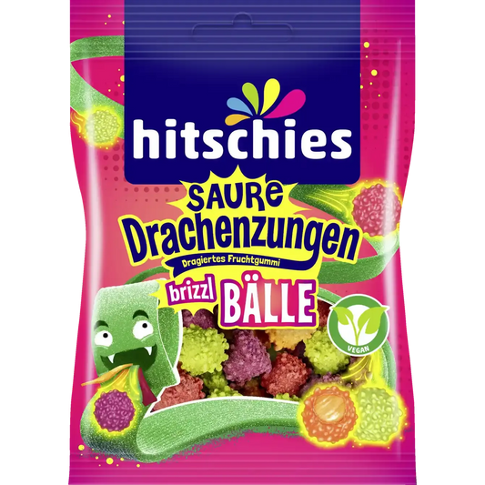Hitschies Saure Drachenzungen brizzle Bälle 100g