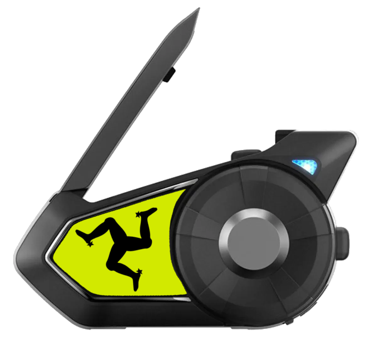 Verschiedene Sticker für Sena 30K 50s Motorrad-Helm-Funkgeräte, geeignet für Motorradfahrer. Die Sticker zeigen Designs und Logos, die sich gut auf den Sena 30K 50s Bluetooth-Kommunikationsgeräten auf Helmvisieren oder -schalen anbringen lassen.