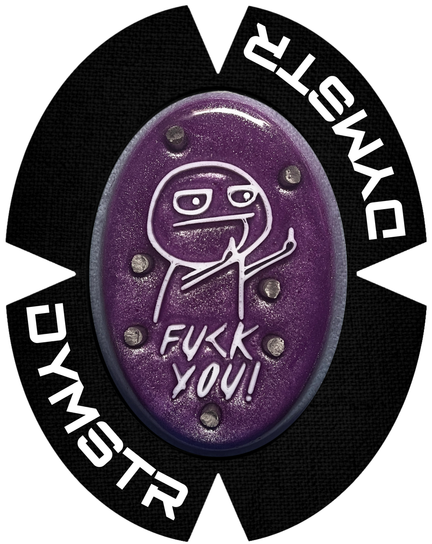 DymoStar weißes Meme Face Titan Knieschleifer in metallic purple 